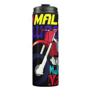 Dirt Bike Motorcycle Name Typography Custom Colour Thermal Tumbler