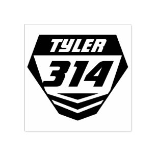 Dirt Bike Motorcycle Racing Front Number Plate Rubber Stamp