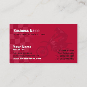 Dirt Bike, Motorcycle Racing, MX Team Contact Business Card