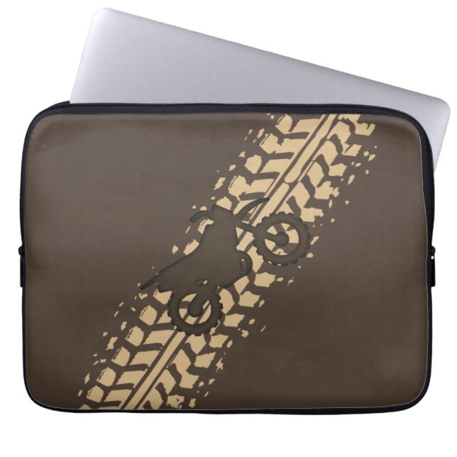 Dirt Bike Mud Laptop Sleeve (Front)