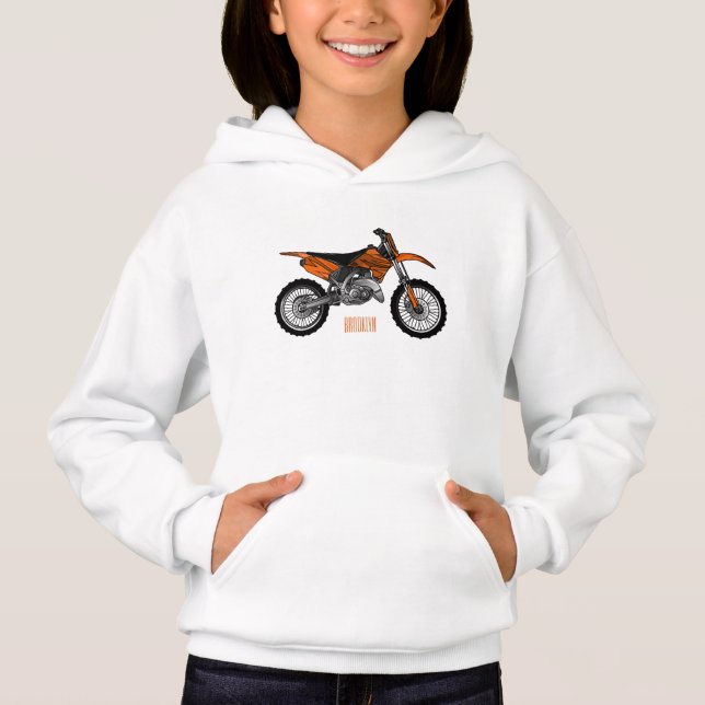 Dirt bike off-road motorcycle / motocross cartoon (Front)
