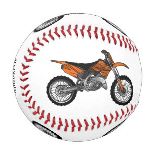 Dirt bike off-road motorcycle / motocross cartoon baseball