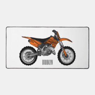 Dirt bike off-road motorcycle / motocross cartoon desk mat