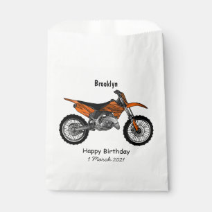 Dirt bike off-road motorcycle / motocross cartoon favour bags