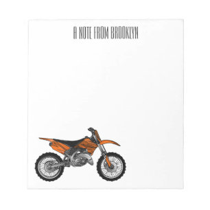 Dirt bike off-road motorcycle / motocross cartoon notepad