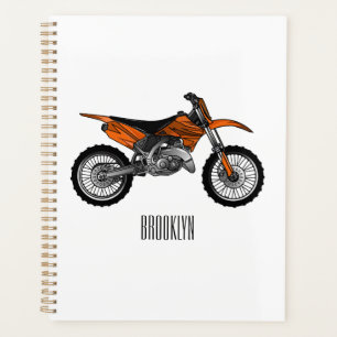 Dirt bike off-road motorcycle / motocross cartoon planner