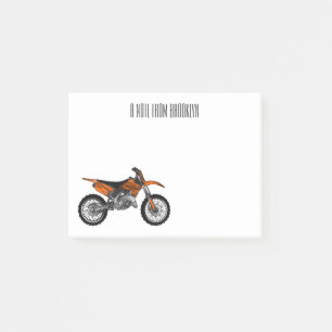 Dirt bike off-road motorcycle / motocross cartoon post-it notes
