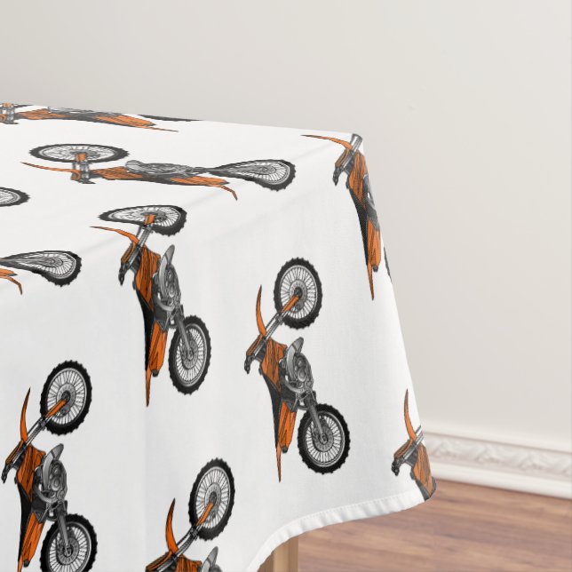 Dirt bike off-road motorcycle / motocross cartoon tablecloth (In Situ)