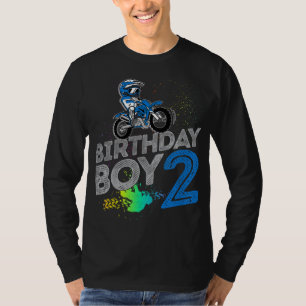 Dirt Bike Rider 2 Years Old Motocross 2nd Birthday T-Shirt