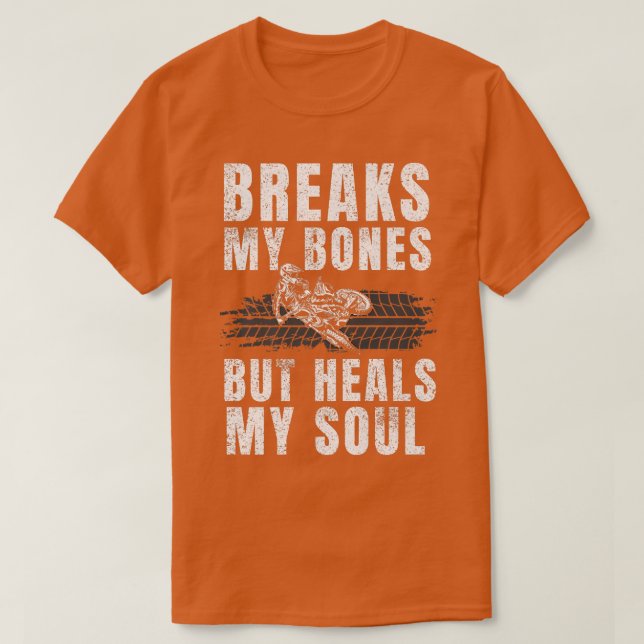 Dirt Bike Rider Biker Motorcycle Riding Outfit   T-Shirt (Design Front)