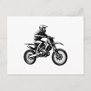Dirt Bike Rider Holiday Postcard
