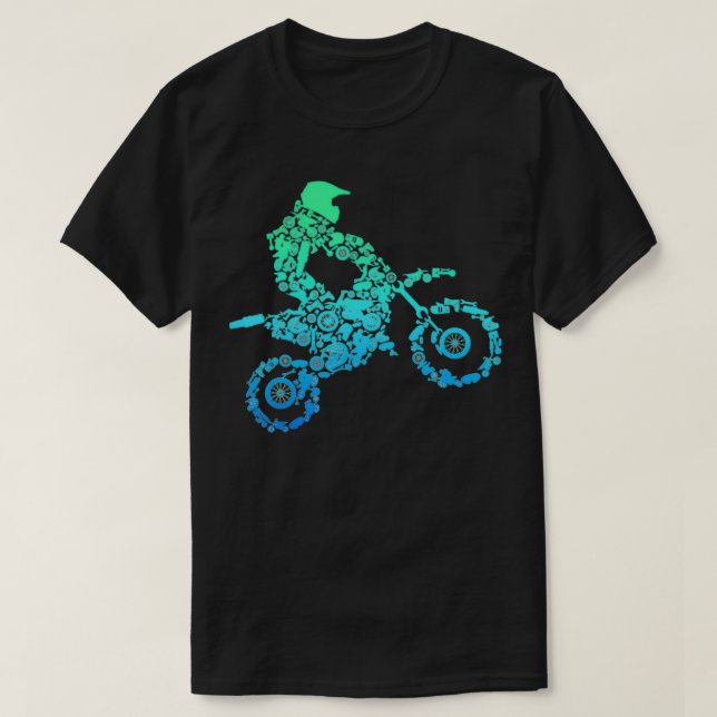 Dirt Bike Rider Motocross Enduro Dirt Biking Gift  T-Shirt (Design Front)