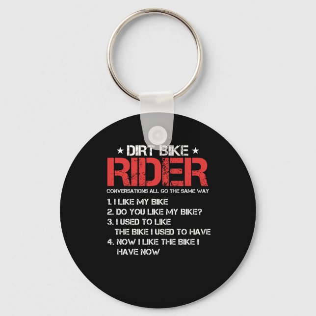 Dirt Bike Rider Motocross Motorcycle Motorbike Gif Key Ring (Front)