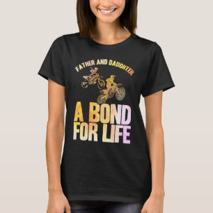 Dirt Bike Rider Motocross Watercolor Father And Da T-Shirt