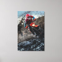 Dirt bike rider throw pillow