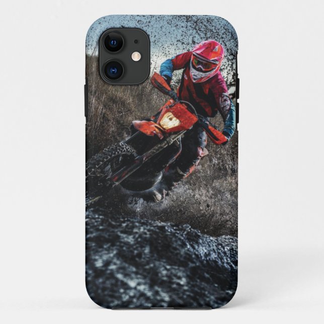 Dirt bike rider throw pillow Case-Mate iPhone case (Back)