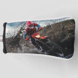 Dirt bike rider throw pillow golf head cover