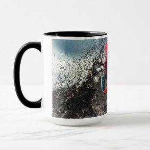 Dirt bike rider throw pillow mug