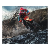 Dirt bike rider throw pillow