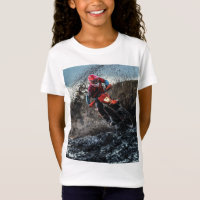 Dirt bike rider throw pillow