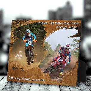 Dirt Bike Riding Motocross Photo Keepsake Plaque