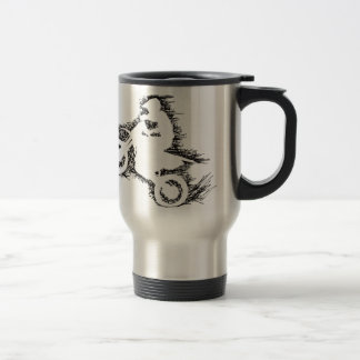 DIRT BIKE (scribble black) Travel Mug