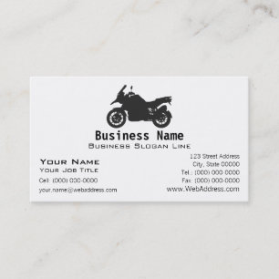 Dirt Bike Silhouette Business Card