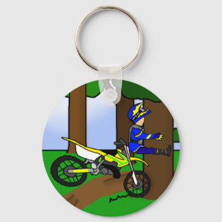 Dirt Bike Tree Hugger Keychain