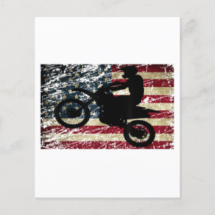 Dirt Bike USA Flag T-Shirt Motocross American Flag