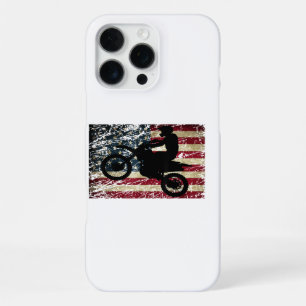 Dirt Bike USA Flag T-Shirt Motocross American Flag iPhone 16 Pro Max Case