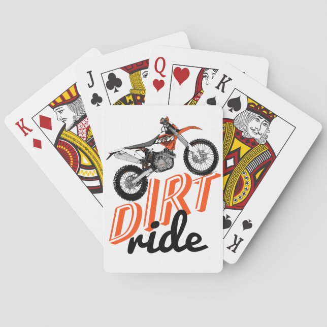 Dirt bikes playing cards (Back)