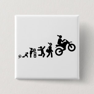 Dirt Biking 15 Cm Square Badge