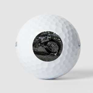 Dirt Biking (Black & White) Golf Balls