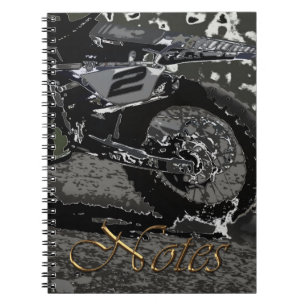 Dirt Biking (Black & White) Notebook