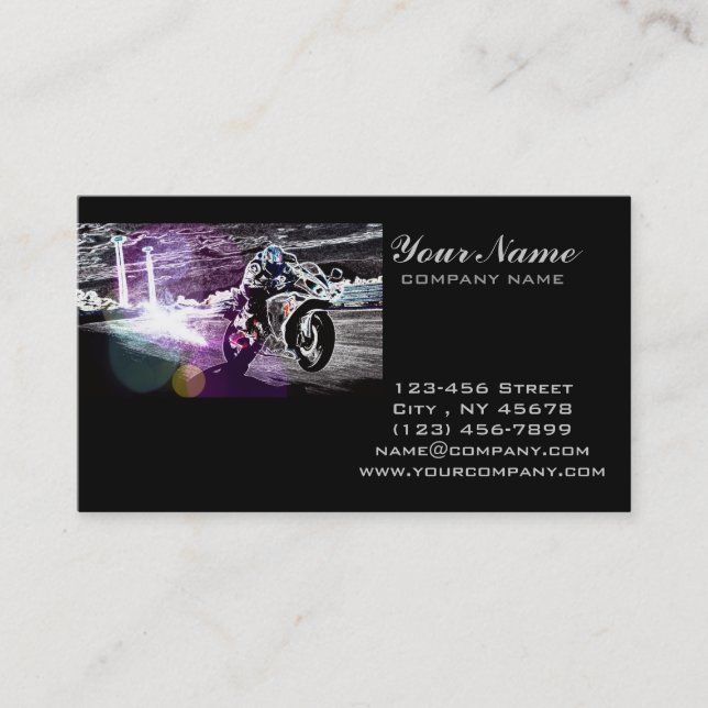 dirt biking motocross racing Motorcycle biker Business Card (Front)