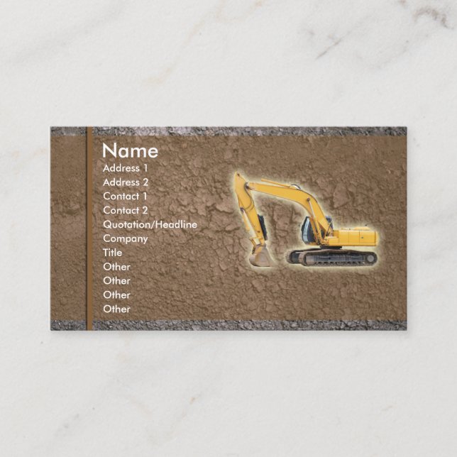 dirt_building business card (Front)