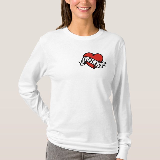 Dirt Dames Heart Front, Large Logo Back T-Shirt (Front)