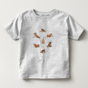 Dirt Digging Dogs - on a beach vacation. Toddler T-Shirt