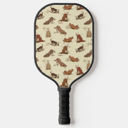 Dirt Digging Dogs - pattern father's day gift. Pickleball Paddle