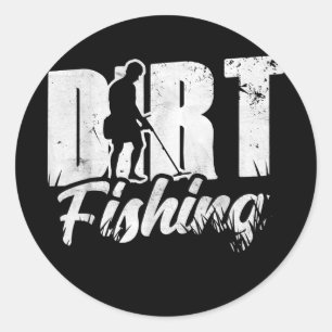 Dirt Fishing Detection Metal Detecting Detector Classic Round Sticker
