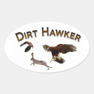 Dirt Hawker Oval Sticker