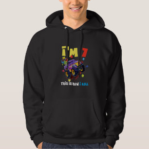 Dirt Monster Truck Age 7 Year Old Puzzle Autism Aw Hoodie