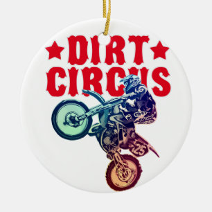 Dirt Motocross Ceramic Tree Decoration