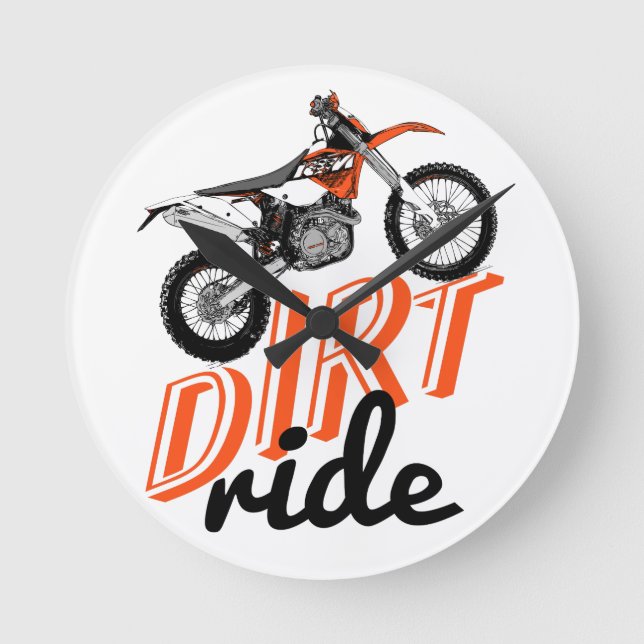 Dirt ride round clock (Front)