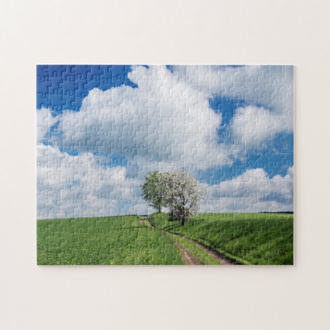 Dirt Road and Apple Trees Jigsaw Puzzle (Horizontal)