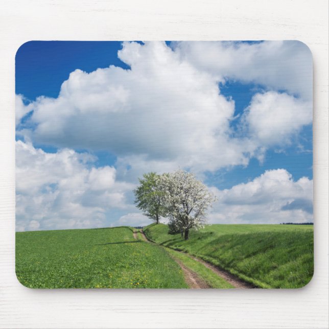 Dirt Road and Apple Trees Mouse Pad (Front)