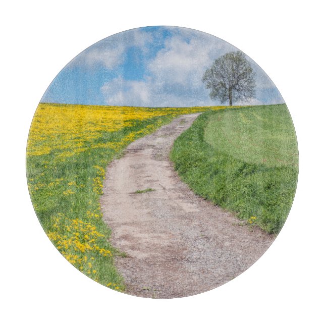 Dirt Road and Tree Cutting Board (Front)