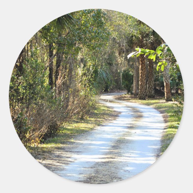 Dirt Road in Micanopy, Florida Classic Round Sticker (Front)