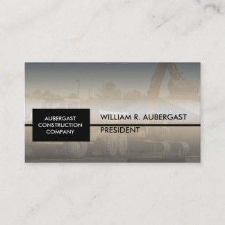 Dirt | Soil Construction Company Hauling Business Card