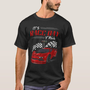 Dirt Track Car Racing It's Race Day Yall Motorspor T-Shirt